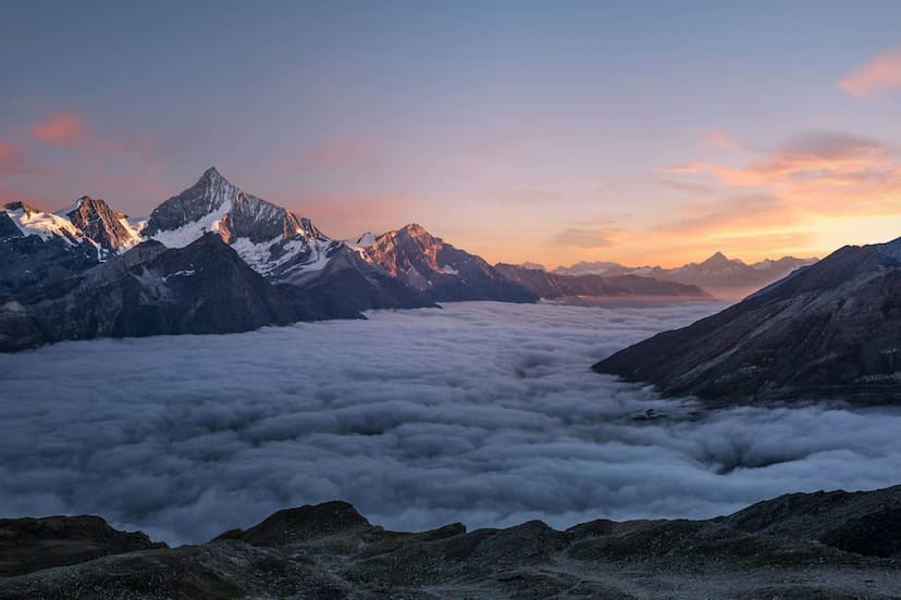 Summit push- last light on snow, IMAX-scale scope
