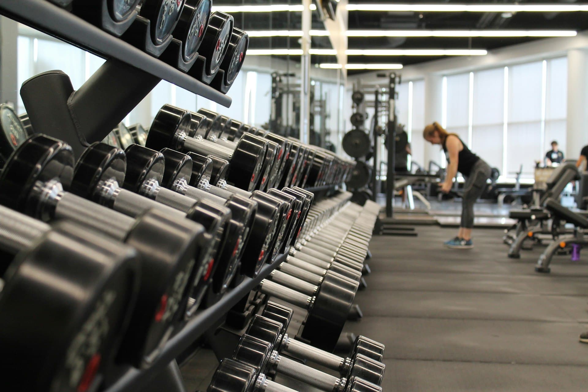 Neon city fitness space at night